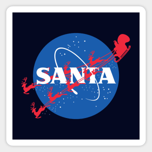 Santa Claus Reindeer Sleigh Christmas Logo Parody Magnet